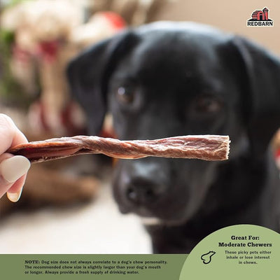 Redbarn Bully Slims Esophagus Dog Treats – 4.7 oz Bag – Single Protein Made with Natural Beef Esophagus, Slow-Roasted for Maximum Flavor – No Rawhide, Highly Digestible Chew, Gluten-Free