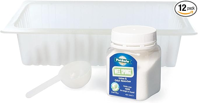 Pet Loo Pee-Pod with Sponge - Indoor Toilet Tray for Pets - Urine Disposal, 7 Count (Pack of 12)