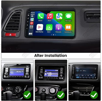 Android Stereo Double Din for Honda Vezel HR-V HRV 2013-2022 Head Unit | Biorunn 9" Wireless Car-Play Android Auto GPS Navi Touch Screen Blue-tooth FM RDS Head Unit, 2GB 32GB ROM