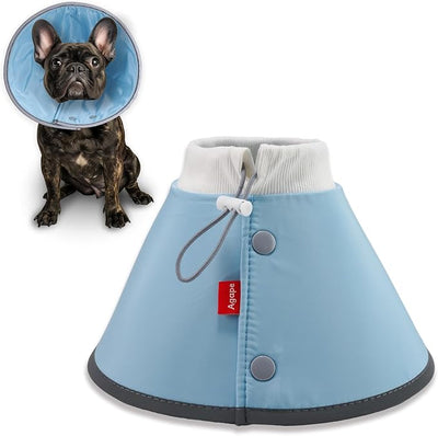 Agape Soft Dog Cone for Small Dogs & Cats, Recovery Collar to Stop Licking | Comfy E-Collar Alternative for Puppies, Adjustable Cloth Cone After Surgery, Protective Neck Cone for Kittens, Washable