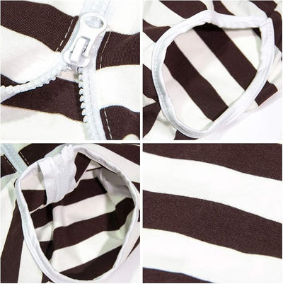 Dog’s Recovery Suit Post Surgery Shirt for Female Male Dog, E-Collar Alternative Wound Protective Clothes (Brown white-4xl)