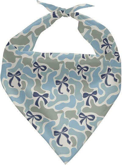 KEIAHUAN Camo Bow Dog Bandana for Small Medium Large Dogs Adjustable Bib Handkerchief Accessories for Small Medium Large Dogs Cats
