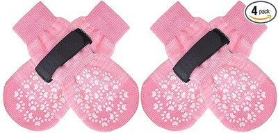 EXPAWLORER Anti Slip Dog Socks to Prevent Licking Paws, Dog Shoes for Hot Pavement, Dog Booties for Small Medium Large Senior Dogs, Traction Control Boots & Paw Protectors for Hardwood Floors