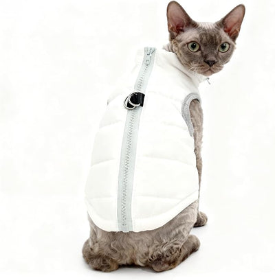 Winter Waterproof Windproof Vest Coat for Small Medium Dogs - Warm Jacket for Cold Weather (Not Suitable for Big Dogs) X-White L