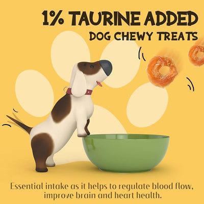 Chicken Jerky Dog Treats, Chicken Rings, Training Treats for Dogs, Natural Dog Jerky Treats