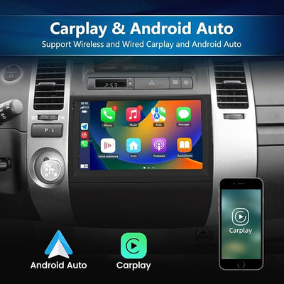 Junsun 4Core Car Radio Stereo for Toyota Prius 2003-2009 Android 13 Built in Carplay/Android Auto with WiFi GPS Navigation FM Bluetooth