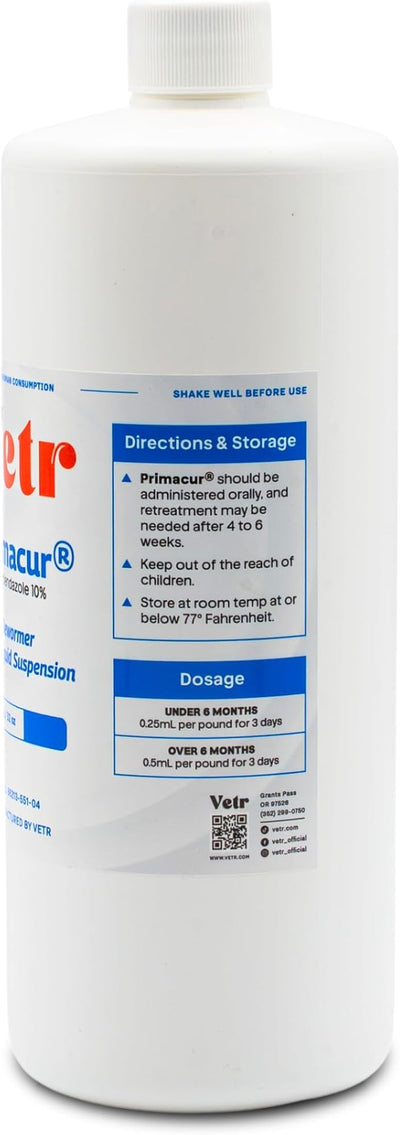 vetr Primacur Broad-Spectrum Oral Suspension Support Formula 10% Oral Suspension for Dogs and Cats - 960ML/32.4oz - Chicken Flavor