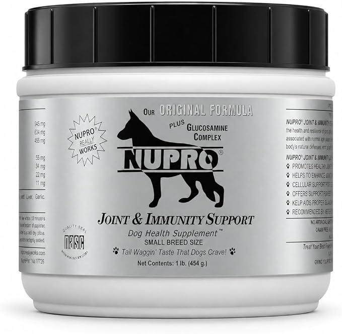 NUPRO® Joint and Immunity Support, 1 Pound, Small Breed | Supports joint health, Promotes flexibility, Supports immunity, Helps active and senior dogs, No wheat, corn or fillers
