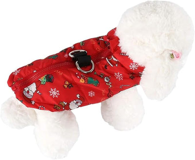 Winter Waterproof Windproof Dog Jacket - Warm Vest Coat for Small & Medium Dogs - Not Suitable for Big Dogs - Santa 2X-Large