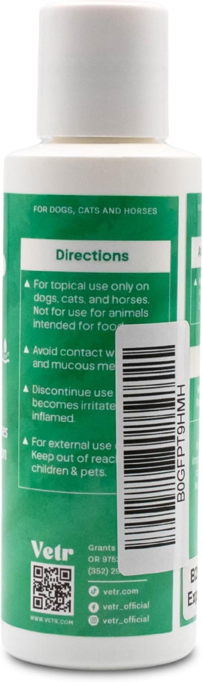 vetr Skin Relief Hydrocortisone Gel for Dogs - Topical Support for Itchy Skin and Hot Spots - 4 oz (120mL) - Vet-Formulated in USA