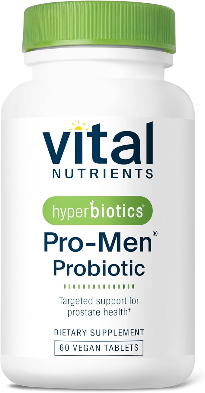 Hyperbiotics Vital Nutrients Pro Men Probiotics | Vegan Advanced Probiotics for Men | Clinically Studied for Prostate Health, Digestive Balance and Gut Health | Gluten, Dairy, Soy Free | 60 Tablets