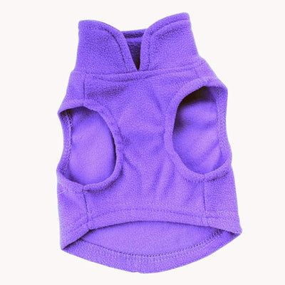 Dog Sweater, Soft Fleece Vest with Leash Ring Pullover Jacket Winter Pet Dog Clothes for Puppy Small Dog Cat Teddy Chihuahua Yorkshire for Christmas (2XL, Purple)