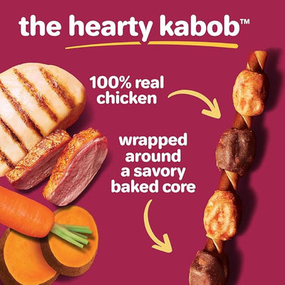 Oinkies Hearty Kabobs Rawhide‑Free Dog Treats, 18 Count