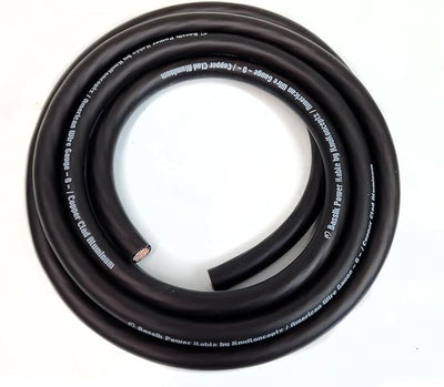 KnuKonceptz Bassik 1/0 Gauge AWG Primary Automotive Battery Power/Ground Wire Cable - Black 100 Feet