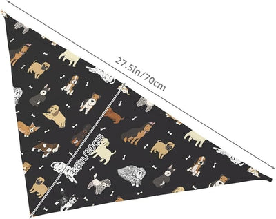 Cartoon Puppy Dog Pets Cute Animals Dog Bandana Scarf Triangle Bibs Pet Accessories Cat Kerchief