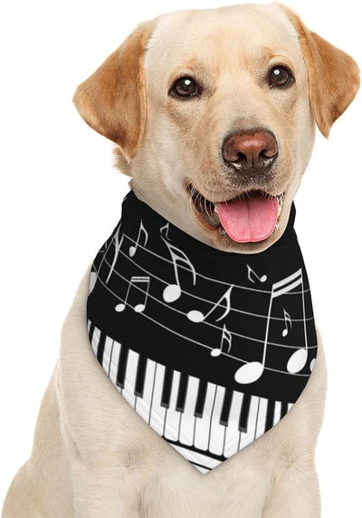 Music Note Musical Instrument Dog Bandana Scarf Triangle Bibs Pet Accessories Cat Kerchief