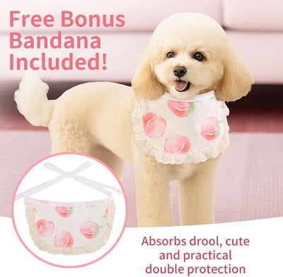 Soft Recovery Suit for Female/Male Dog Cat Puppy After Spay/Neuter, Comfortable Bonus Bandana Included, E-Collar Cone Alternative Anti Licking Wounds, Dogs Full Body Onesie, Pet Onesies Bodysuit, XS