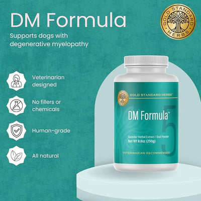 DM Formula Degenerative Myelopathy Relief for Dogs by Gold Standard Herbs, All Natural Granular Herbal Extract, (250 gram)