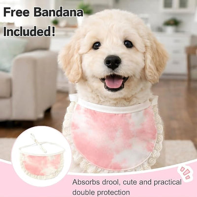 Soft Recovery Suit for Female/Male Dog Cat After Spay/Neuter Surgery, Bandana Set Included, E-Collar Cone Alternative Anti Licking Abdominal Wounds, Small Dogs Full Body Onesie, Pet Onesies Bodysuit