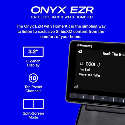 Onyx EZR Satellite Radio with Home Kit (SXEZR1H1) | SiriusXM