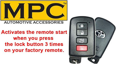 MPC Remote Start Kit Compatible with 2022-2024 Toyota 4Runner || Press OEM Fob 3X Lock to Start || T-Harness Included || Easy Install || Push to Start Vehicles Only