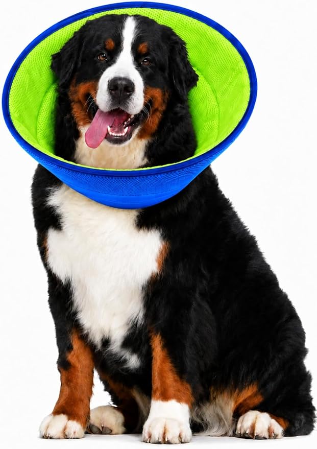 Dog Recovery Collar for Dogs After Surgery – Soft Breathable Dog Cone Collar, Lightweight Elizabethan Collar Alternative for Wound Healing, Anti Licking, Comfortable Sleep & Daily Eating,XXL