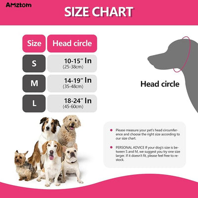 Dog Ear Covers for Grooming,Bathing & Blow Drying,No Shake Ear Wraps Anxiety Relief,Adjustable Quiet Ears for Dogs Comfort Calming Hood for Thunderstorms,Fireworks,Pink,L