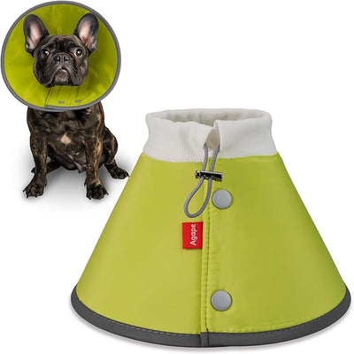 Agape Soft Dog Cone for Small Dogs & Cats, Recovery Collar to Stop Licking | Comfy E-Collar Alternative for Puppies, Adjustable Cloth Cone After Surgery, Protective Neck Cone for Kittens, Washable
