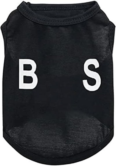 6-Pack Dog Boy Summer Shirts - Black, Sleeveless, Printed Pet Shirts for Small to Medium Dogs & Cats