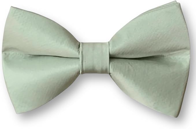 Detachable Dog Bow Tie, Slide-On Pet Bowtie for Collars, Stylish Durable Dog Lover Accessory Small, Medium & Large Dogs (Satin Sage, Medium (4in Wide))