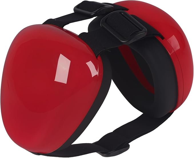 derYEP Dog Earmuffs for Hearing Protection 29dB NRR Ear Muffs Noise Protection (Large, Red)