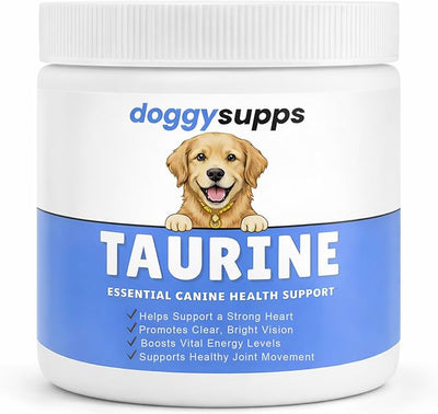 Doggy Supps Taurine for Dogs, Taurine Supplement for Dogs, Immune Support, Boost Energy & Vitality, Skin & Coat Health for Heart, Vision & Daily Wellness, 200 Grams (1)
