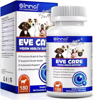 Dog Eye Health Care Supplements, 180 Count, Vision Support with Omega 3 and DHA