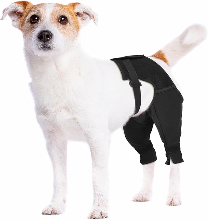 Dog Rear Leg Sleeve to Stop Licking, Breathable Anti-Slip Recovery Sleeve Pants for Wound Protection After ACL/TPLO Surgery, Hot Spots, Lick Granulomas–Cone Alternative for Leg Healing,S