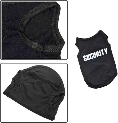 6 Pack Dog Clothes for Small Dog Black Puppy t Shirts Soft Chihuahua Clothes K9 Security Pattern Small Puppy T Shirt Summer Autumn