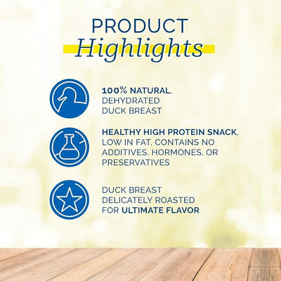 PCI Pet Center, Inc. Duck Breast Cutlets for Dogs - 100% Natural Dog Treats - Premium Quality, Single Ingredient Raw Dehydrated Chews - USA Made - No Additives - Delicious, Healthy Snack - 1lb