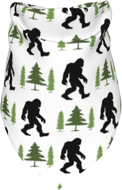Bigfoot Tree Art Funny Cute Dog Bandana Scarf Triangle Bibs Pet Accessories Cat Kerchief