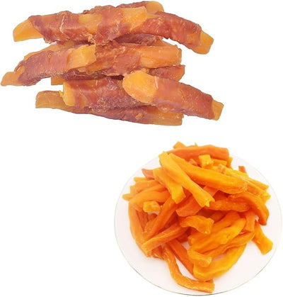 Dog Treats Chicken Wrapped Sweet Potato Dog Treats, Puppy Training Snacks, Rawhide Free Treats
