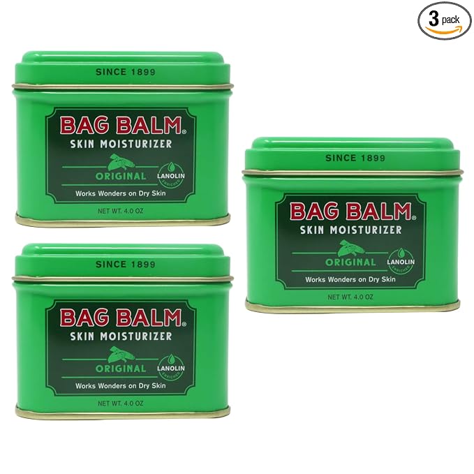 Bag Balm Vermont's Original for Dry Chapped Skin Conditions - Hand & Body (4 Ounce (Pack of 3))