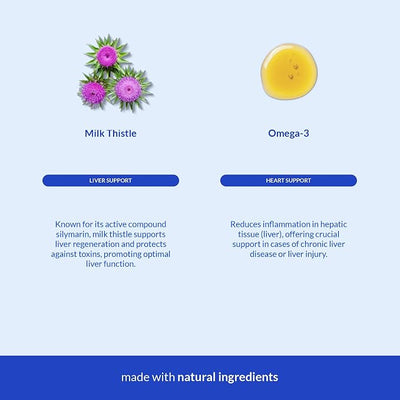 Milk Thistle Liquid for Dogs - Liver, Kidney & Detox Support | Liquid Milk Thistle with Choline & L-Arginine. Supports liver detox, kidney function & hepatic health with EPA & DHA.