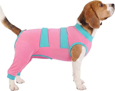 Lelepet Dog Surgery Recovery Suit for Rear Legs, Soft Dog Pants to Prevent Licking, Adjustable Long Sleeve Pet Onesie Pajamas for Dogs, Cone Alternative Leg Sleeve Bodysuit for Dogs After Spay/Neuter