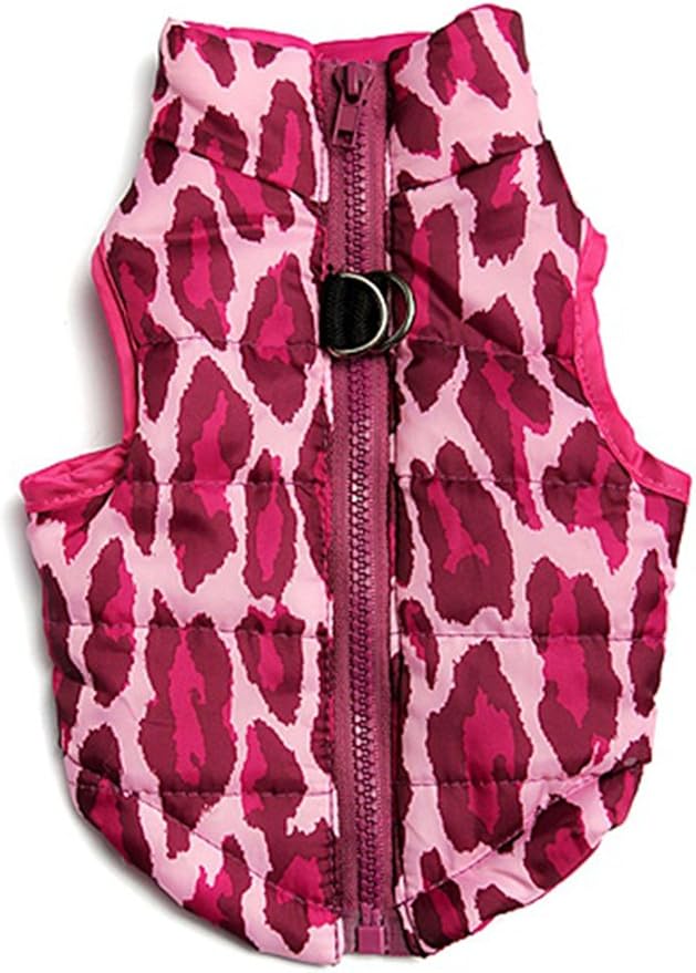 Winter Dog Vest - Waterproof & Windproof Warm Coat for Small & Medium Dogs - Leopard XXS