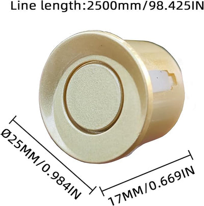 Parking Sensor Kit Backup Sensor Kit Reverse Sensor for Car 20 Color Options for Probes Adjustable Alarm Volume Professional Sensore de Reversa para Carro Safe Driving Assistant（Gold）