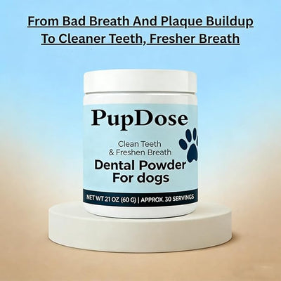 Dental Powder for Dogs, No Brushing Needed, Easy Mix Daily Use for Daily Dog Dental Care (1Pc)