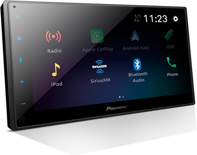 Pioneer DMH-1600NEX 6.8" Double-Din Digital Multimedia Receiver - Built in Bluetooth, Wired Apple CarPlay and Android Auto, Touchscreen, Rear Camera Input