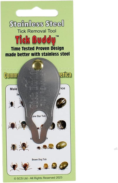 Tick Buddy (1-Pack) Stainless Steel Tick Removal Tool for Dogs Cats Pets and People | pet-tick-removers