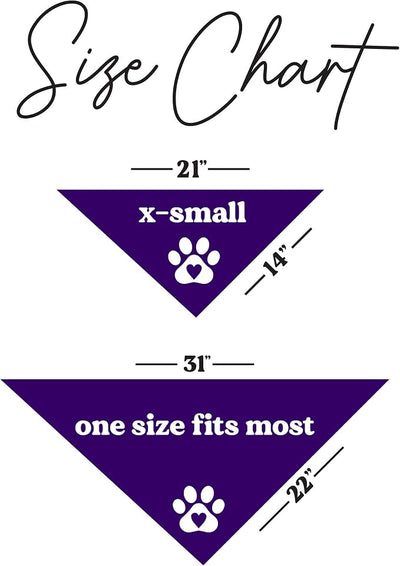 Be Kind I'm Blind Dog Bandana | 100% Adjustable Cotton Triangle | Made in USA | Blind | Impaired | Vision Loss Accessory | Warning | Purple, X-Small (352)