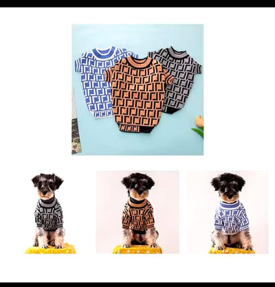 Everything Chic Luxury Dog Sweater – Soft Knit Designer Pet Outfit for Small Dogs & Puppies, XS–L, Stylish Warm Clothing for Yorkies, Chihuahuas, Dachshunds, Maltese, French Bulldog