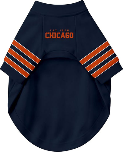 Chicago Dog Clothes Jersey Style Personalized Pet T Shirt with Custom Name Number for Small Medium Large Dogs