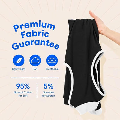Dog Hind Leg Recovery Sleeve, Dog Surgery Recovery Suit with Back Leg to Prevent Licking, Spay Suit for Female Dog, Potty-Friendly Dogs Onesie After Surgery, Pet Pants & Shedding Body Suit, Black